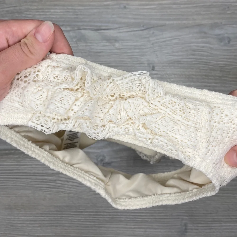 Juicy Couture Bikini Swim Bottoms Cream Small